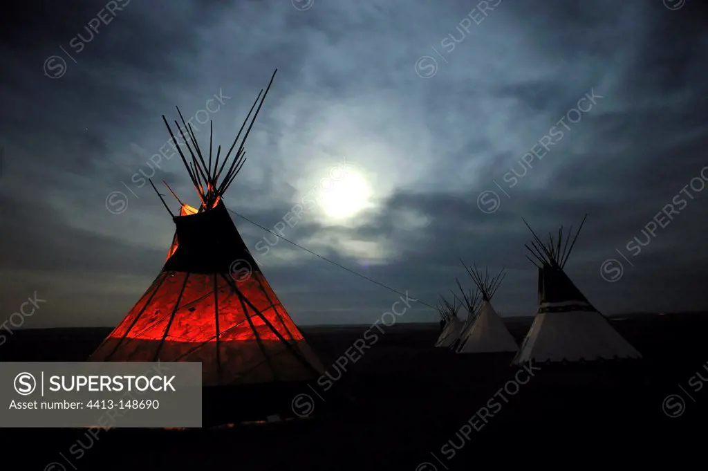 Indian teepees for guest houses in MontanaUSA