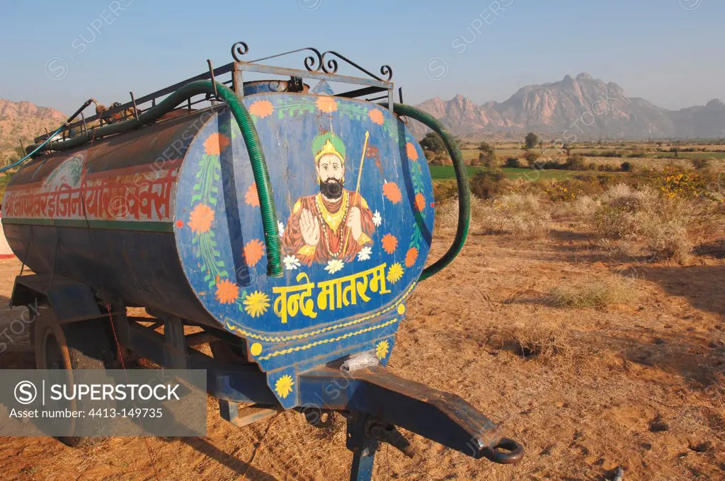Tank in the Thar desert Rajasthan India
