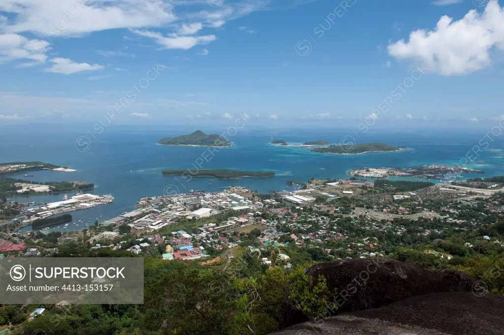 View from Victoria the capital of Seychelles