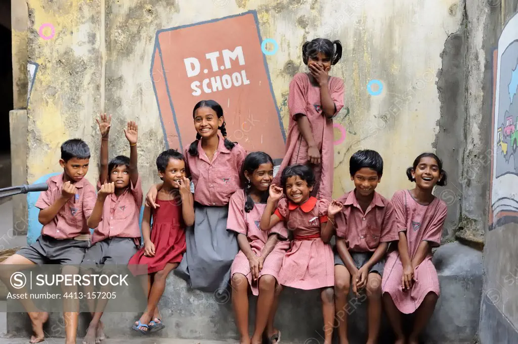 Schoolchildren from the Tomorrow Foundation Calcutta India