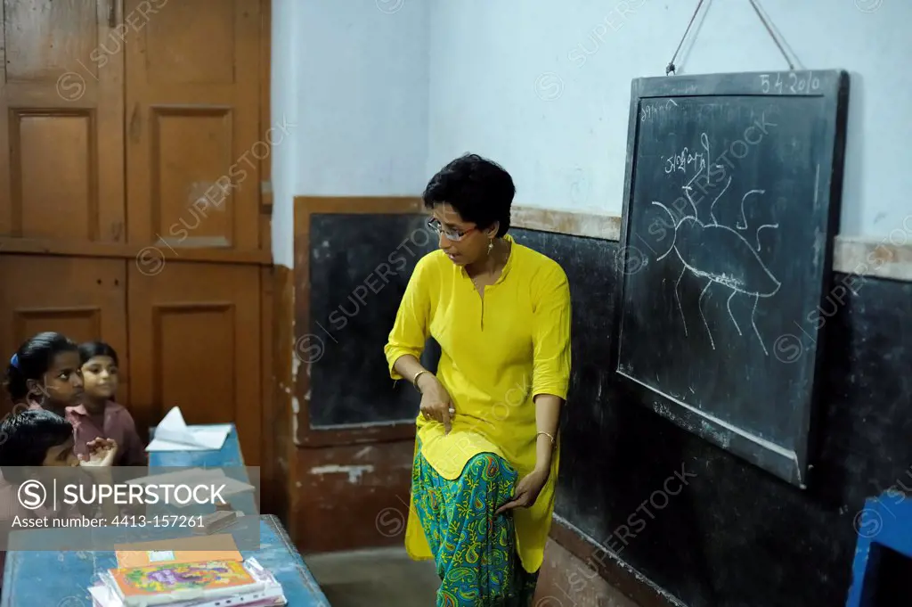 Teacher of a school of the Tomorrow Foundation in India