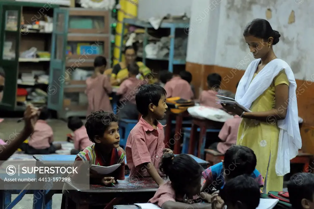 Schoolchildren in a school for Tomorrow Foundation India