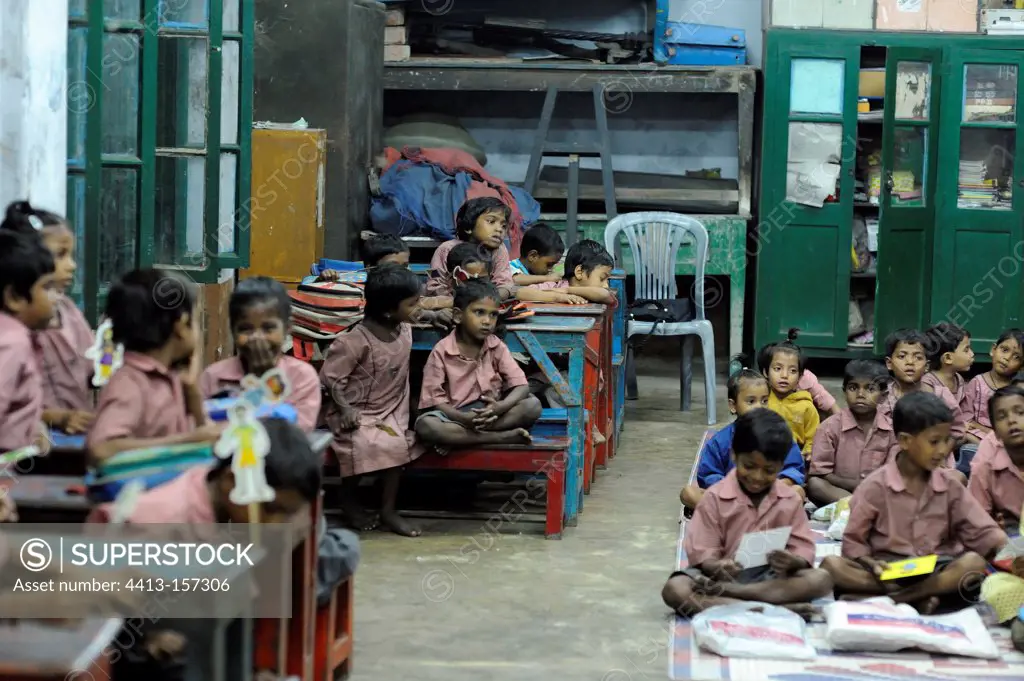 Schoolchildren in a school for Tomorrow Foundation India
