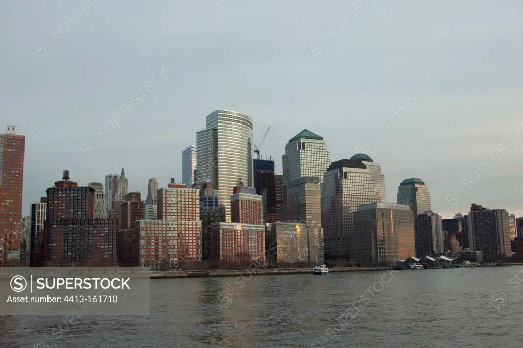 Buildings in the southern tip of Manhattan New York