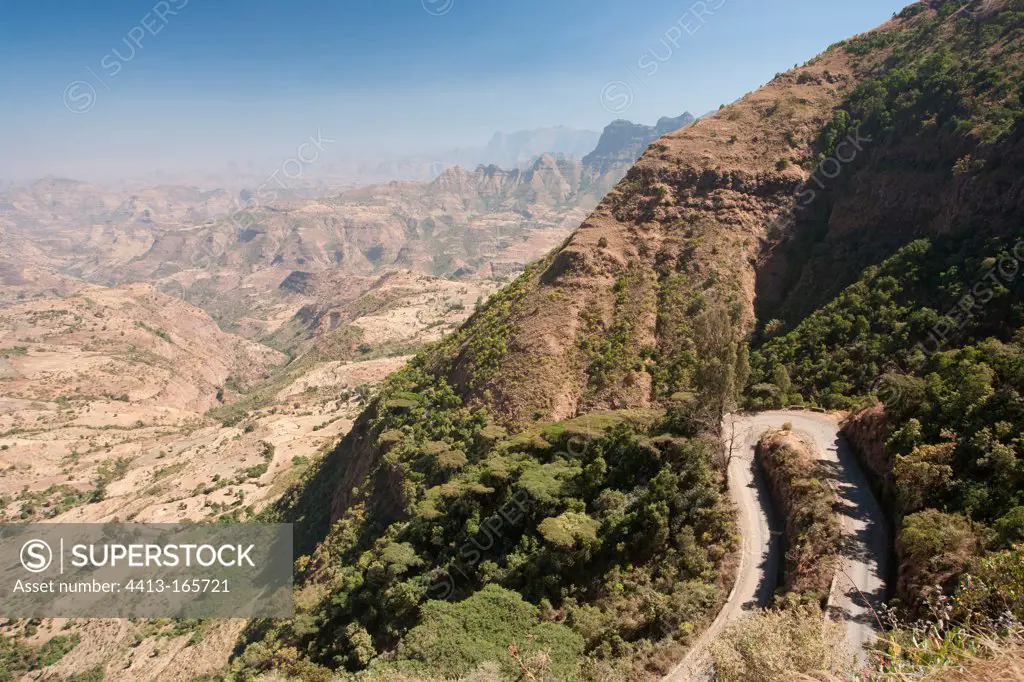 The Italian built road between Gonder and Axum Ethiopia
