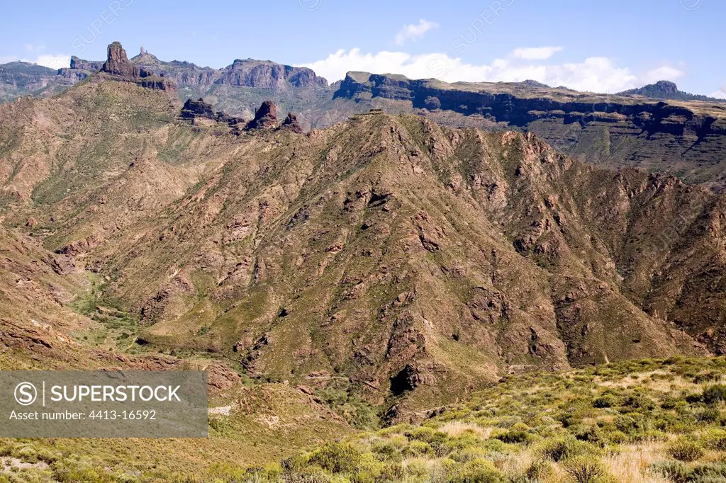 Landscape of the center of the island Gran Canaria Canary