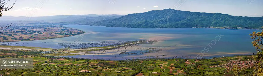 View of the lake Kerkini in Central Macedonia Greece