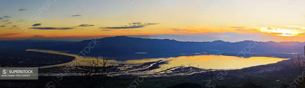 View of the lake Kerkini in Central Macedonia Greece