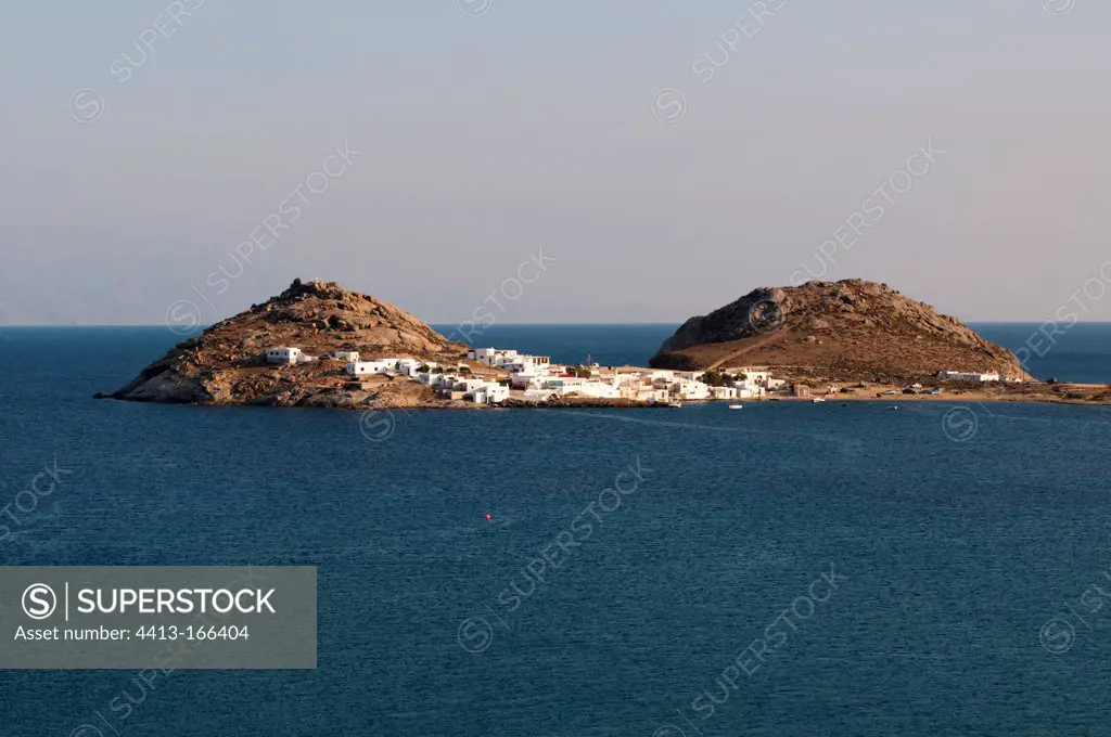 Cape Tarsanas and Mykonos Island