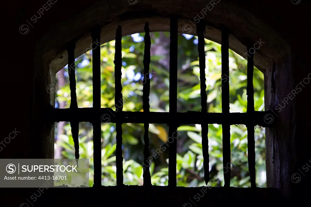 Prison bars Ile Royale Salvation Islands French Guiana