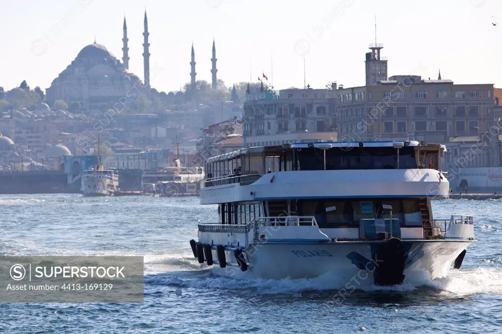 Boat in the Bosphorus Istanbul Turkey
