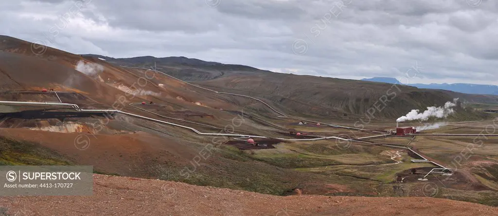 Krafla geothermal site Iceland