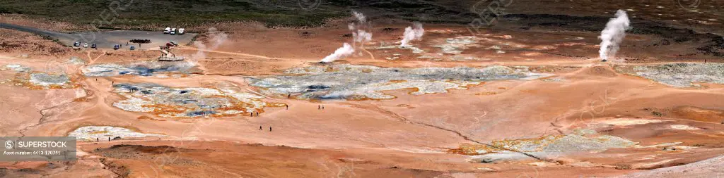 Potholes of mud Events vapor and hydrogen sulfide Islande