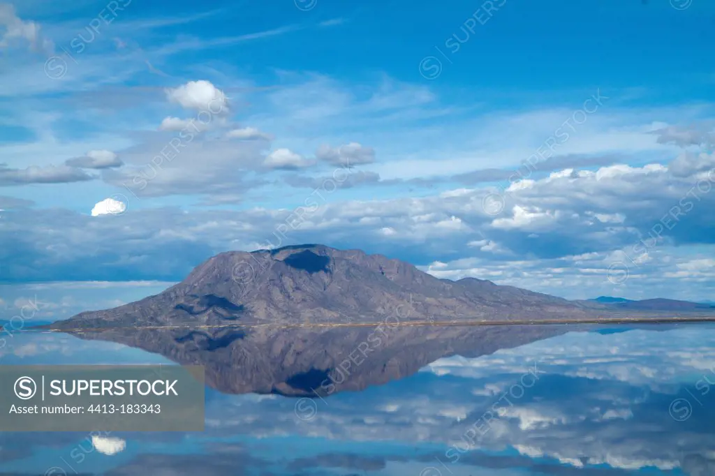 Volcano and Lake Natron Rift Valley Tanzania