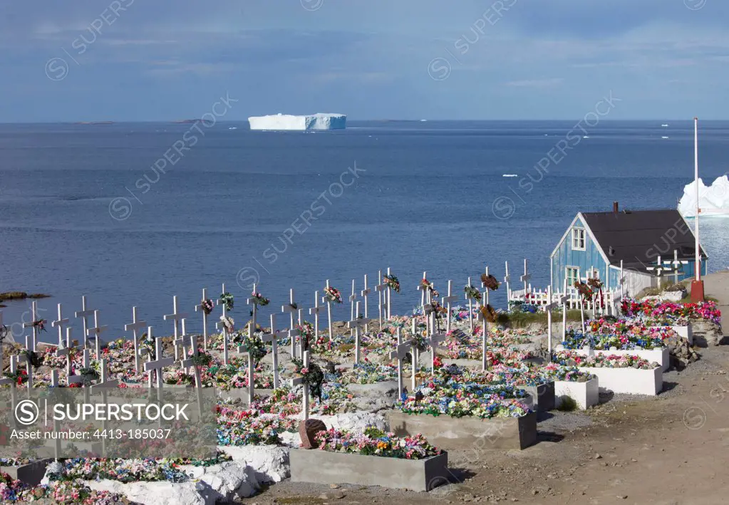 Village cemetery Upernavik Greenland
