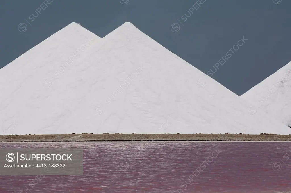 Saltworks operated by Cargill on the southwest coast Bonaire