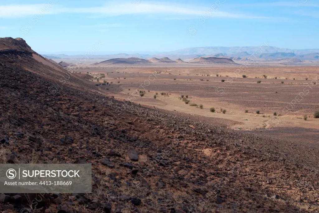 Landscape of the Draa Valley in Morocco