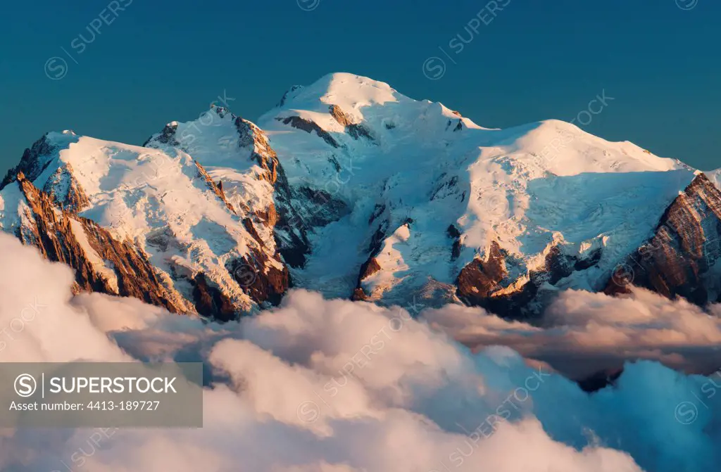 Mont Blanc from the summit of Mont Buet Alps France