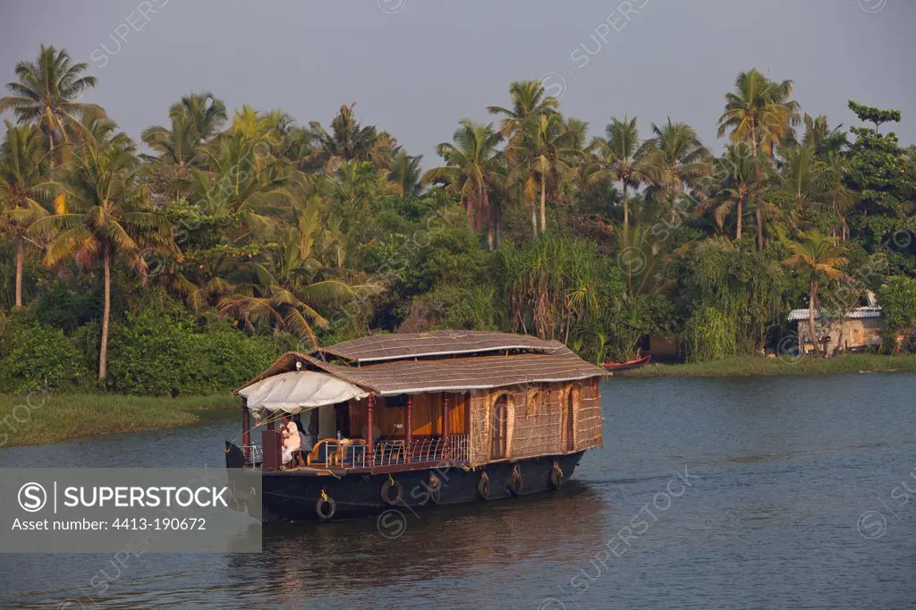 Ecotourism in Kerala Backwaters boat India