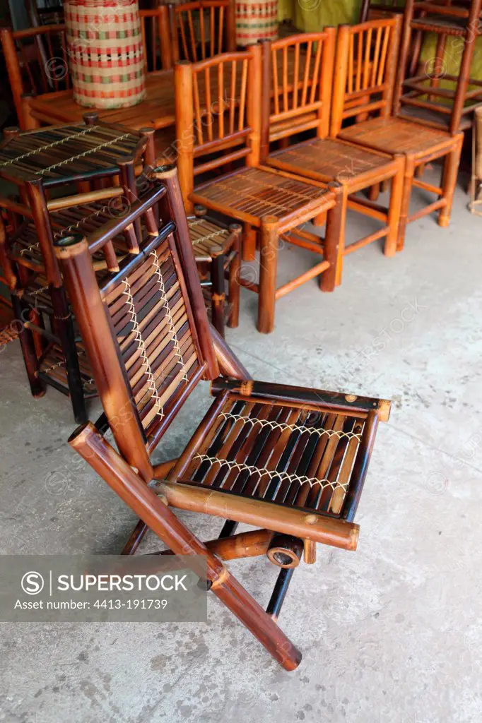 Craft shop selling bamboo products Laos