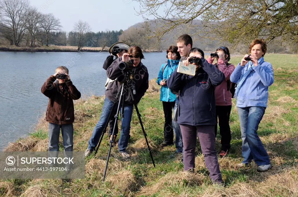 Birdwatching on the banks of the Doubs France