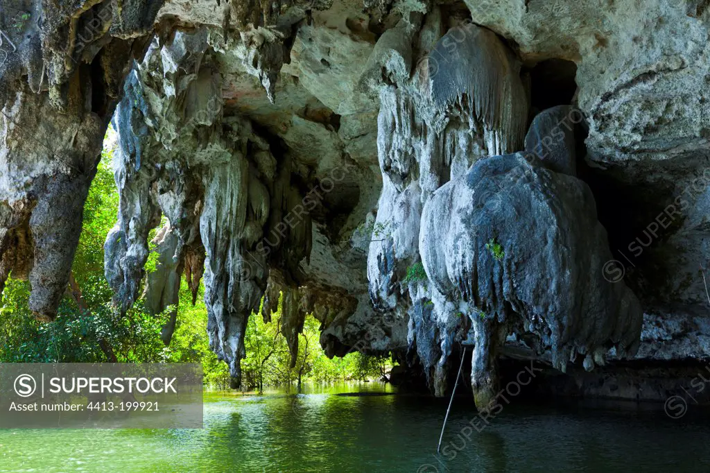 Tham Lod Cave Phang Nga Bay in Thailand