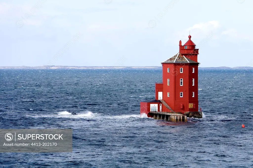 Marine Lighthouse of Kjeungskjaer Coast of Norway