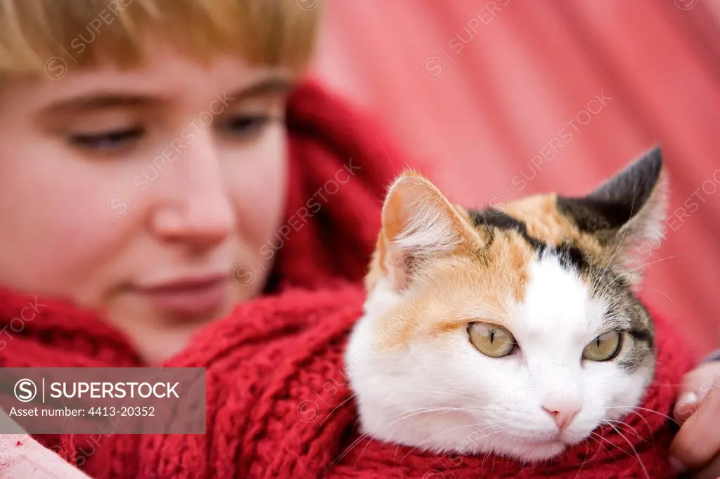 Girl with cat France