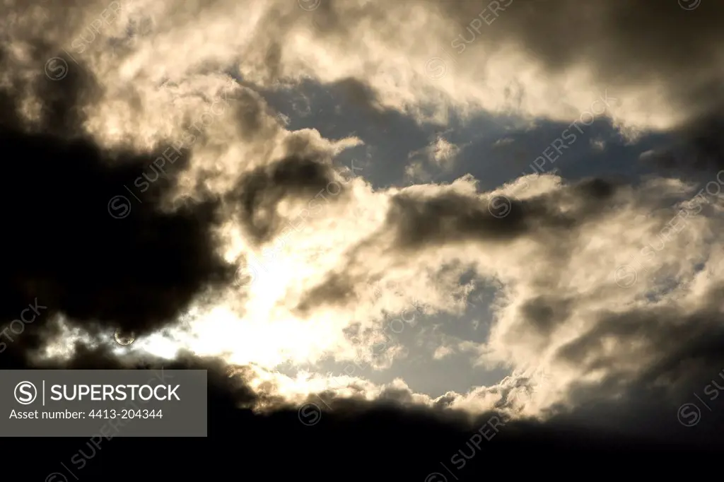 Clouds threatened in a stormy sky