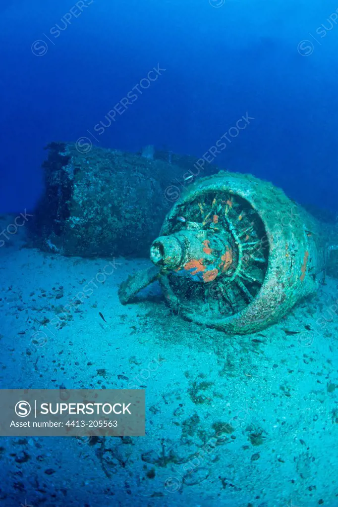 Wreck of B 17 Calvi Bay Corsican France