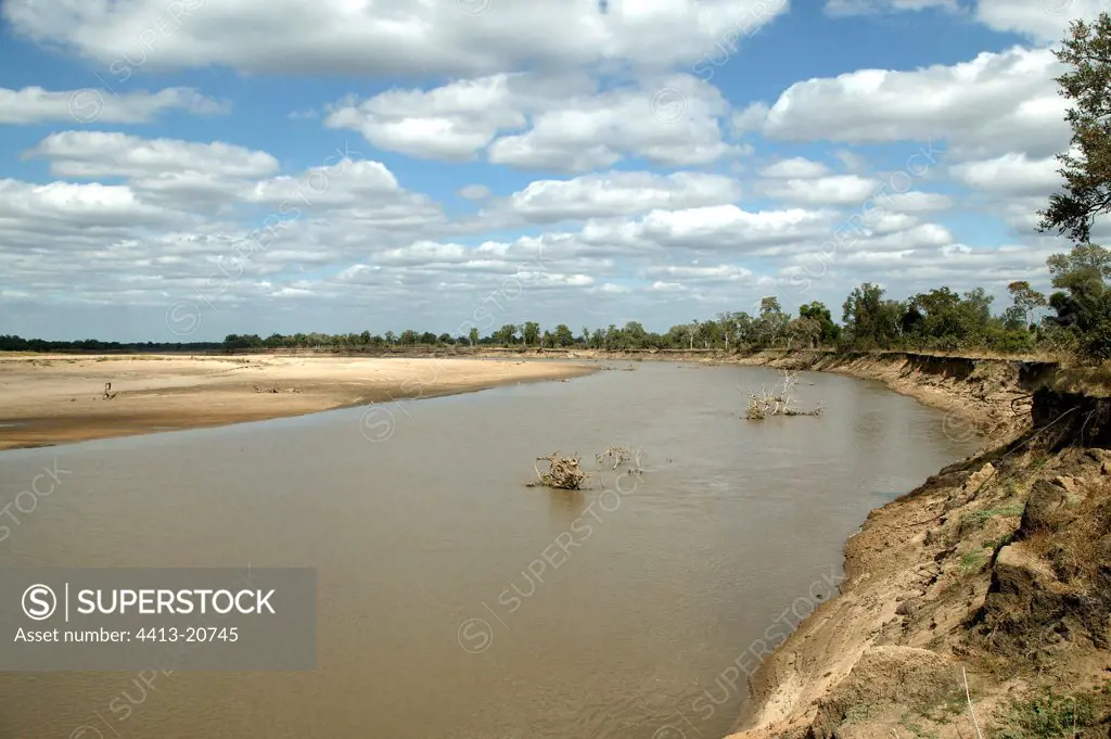 Luangwa river in the national park of the South Luangwa
