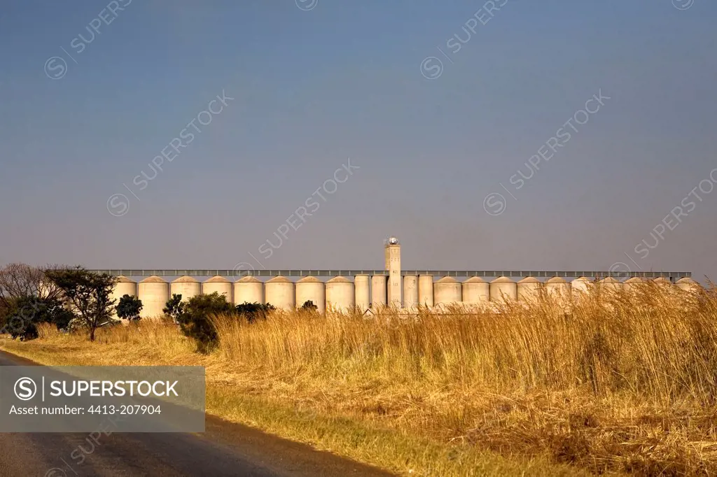 Empty grain silos Zimbabwe