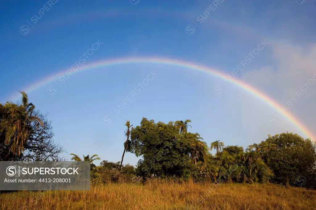 Rainbow in a blue sky Zimbabwe