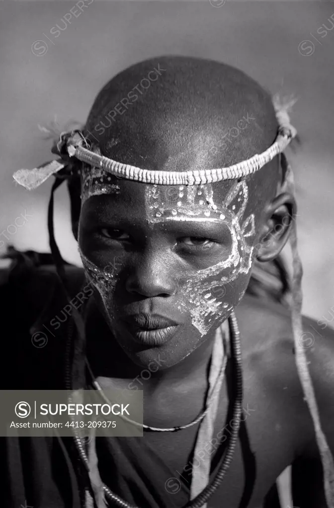 Portrait of a boy Masai two days after his circumcision