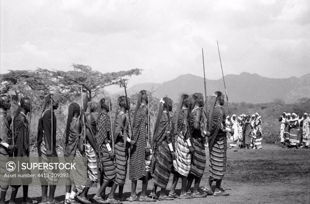 Masai songs and dances during circumcision ceremony