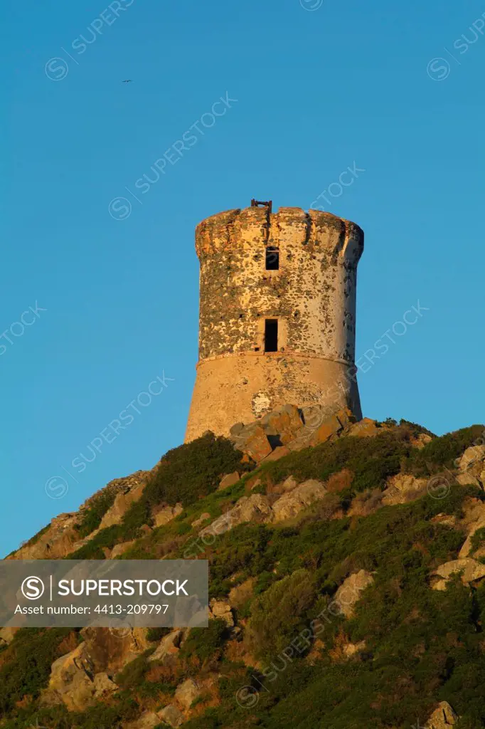 Genoese Tower overlooking the Mediterranean Sea Ajaccio Corsica