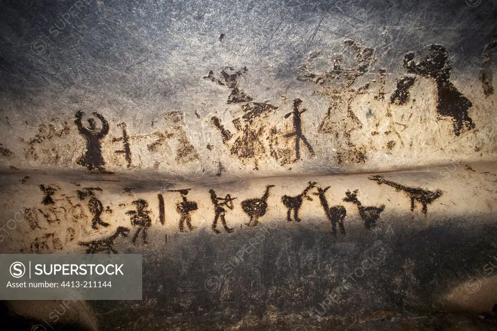 Prehistorical cave paintings in the Magura Cave Bulgaria