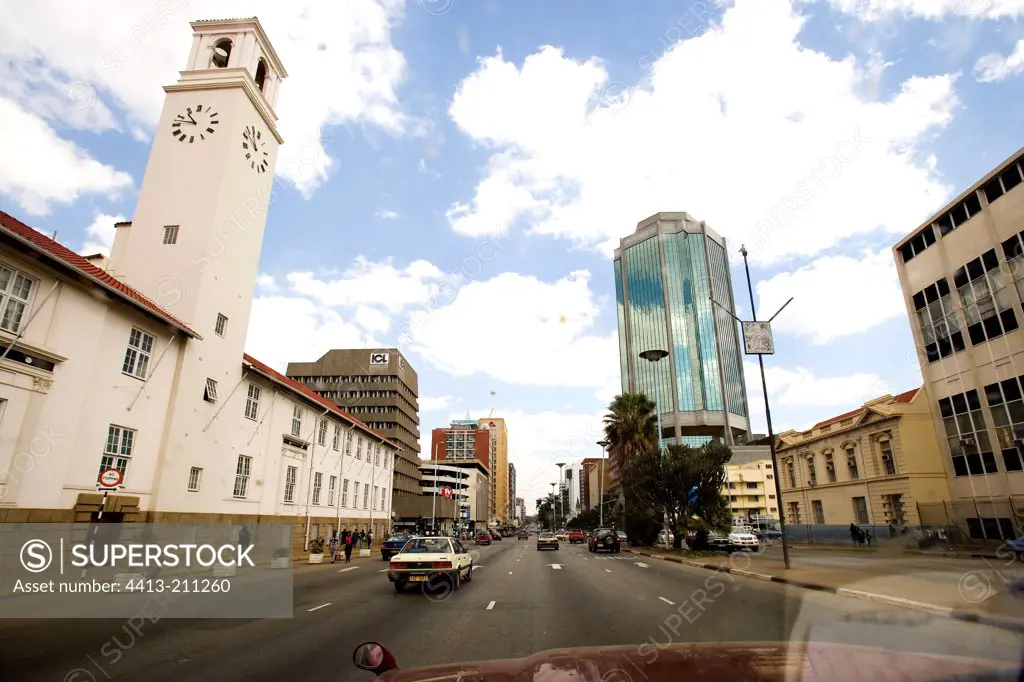Town centre of Harare Zimbabwe