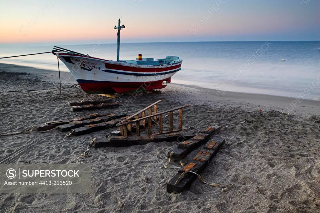 Fishing boats in the Natural Park of Cape Gate-Nijar
