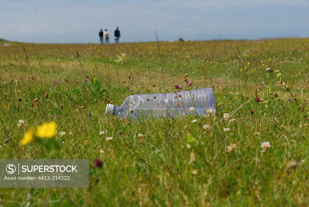 Plastic bottle left in the wild Ballyconnely Connemara