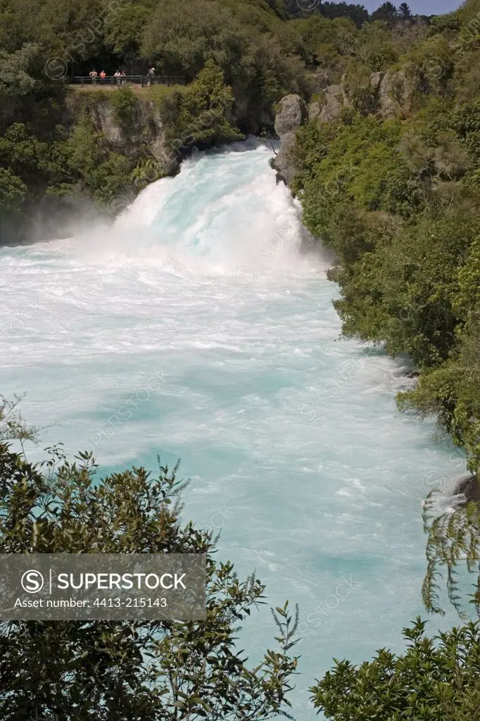 Huka Falls on Waikato river New Zealand