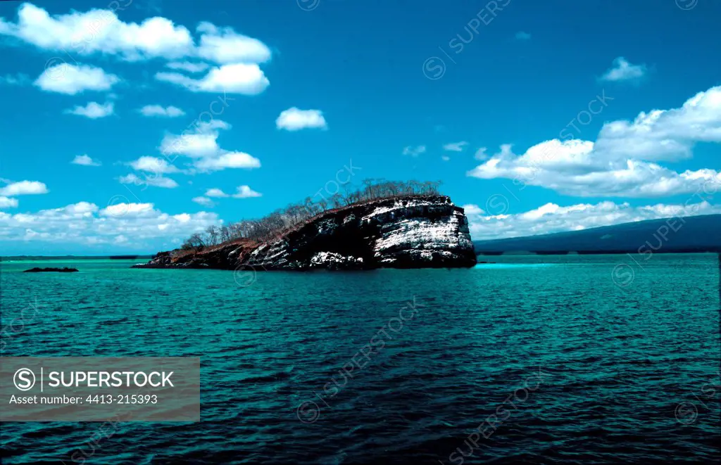Volcanic formation in the Pacific Ocean Galapagos