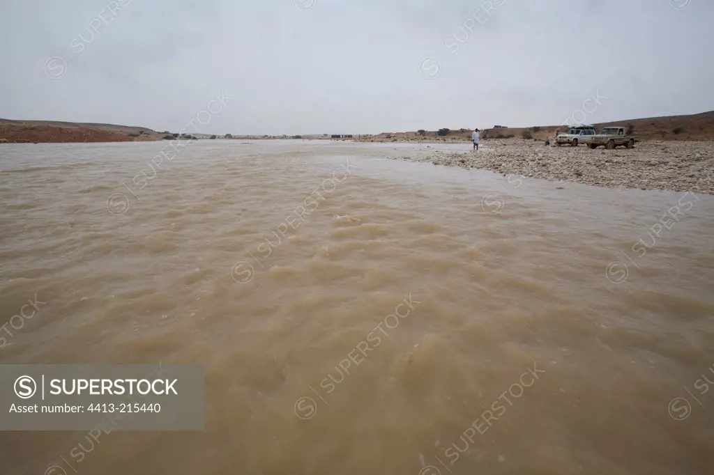 Wadi flooding Sultanate of Oman