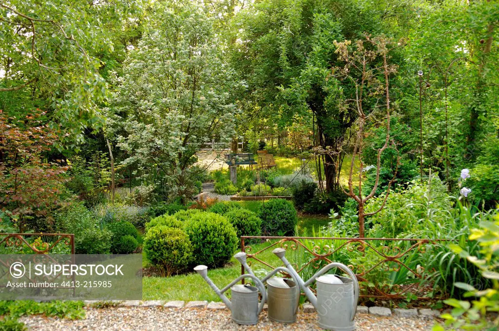 Scene in a private garden in Alsace
