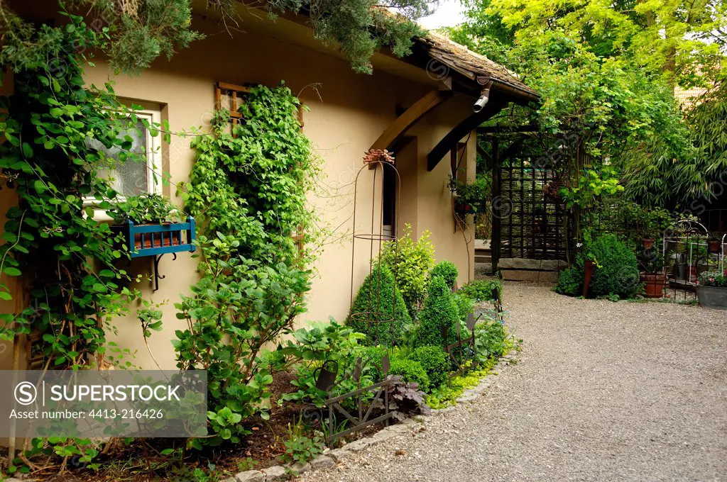 House in a private garden in Alsace