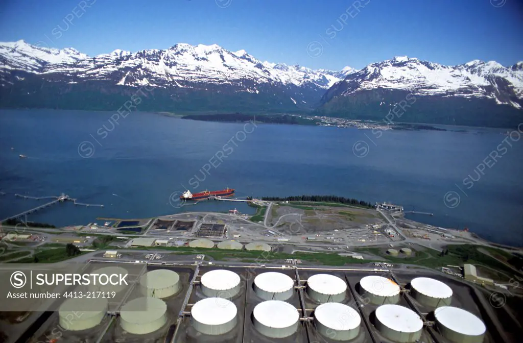 Port oil Peninsula Valdez in Alaska