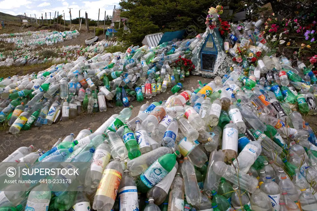 Sanctuary of abandoned plastic bottles Chile