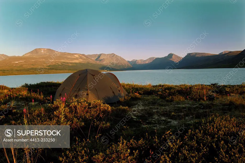Camp in the bush of Katmai Alaska