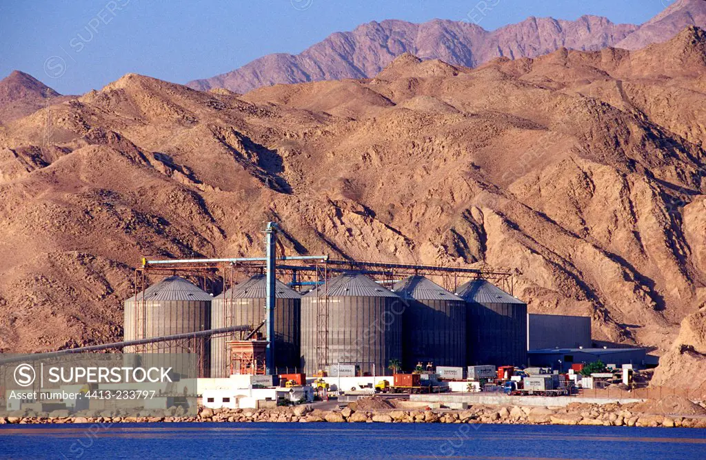 Phosphates industry on the coast of the Gulf of Aqaba