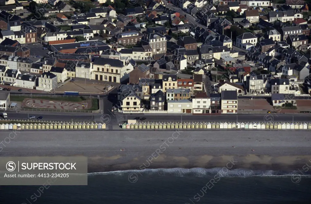 The town of Cayeux-sur-mer Picardie France